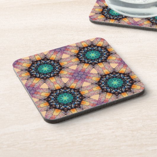 Bohemischer Akzent des dynamischen geometrischen M Getränkeuntersetzer (Linke Seite)