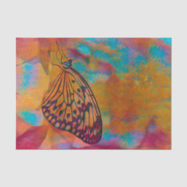 Bohemischer blauer orange Hippie-Schmetterling Seidenpapier