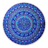 Bohemischer blauer Türgriff Keramikknauf (Vorderseite)