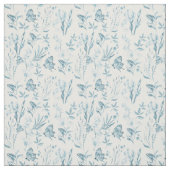 Bohemischer blauer Vintager Pastellschmetterling Stoff (Muster)