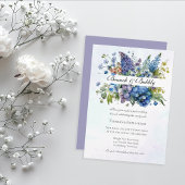 Bohemischer Blue-Violet-Brunch & Bubbly Einladung