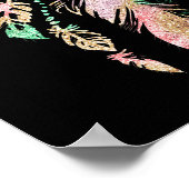 Bohemischer Blumenbogen - Gelassen Zuhause Poster (Ecke)