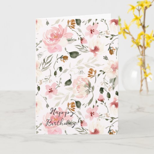 Bohemischer Blumengeburt Karte (Gelbe Blume)