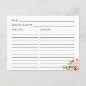 Bohemischer Blumenreath Boho Brautparty Rezept Postkarte (Rückseite)