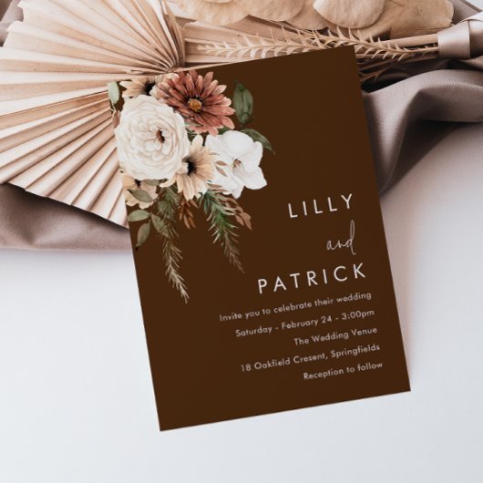 Bohemischer Blumensommer und Hochzeiten Einladung