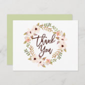 Bohemischer Blumenstrauß dank Karte (Vorne/Hinten)