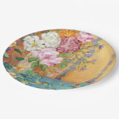 Bohemischer Blumenstrauß-Papierplatte Pappteller (Schrägansicht)
