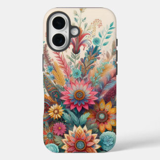 Bohemischer Blumentraum iPhone 16 Hülle