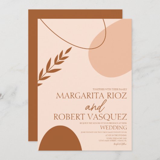 Bohemischer Bogen Einladung (Vorne/Hinten)