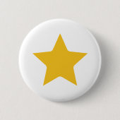 Bohemischer Boho Yellow Gold Star White Button (Vorderseite)