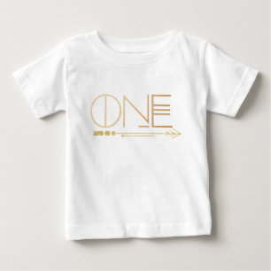 Bohemischer Chic eine Stammes- Goldfolie Baby T-shirt