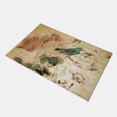 Bohemischer Chic Paris Scripts Vogel Französisch b Fußmatte (Schrägansicht)