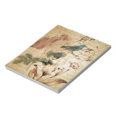 Bohemischer Chic Paris Scripts Vogel Französisch b Notizblock (Rotiert)