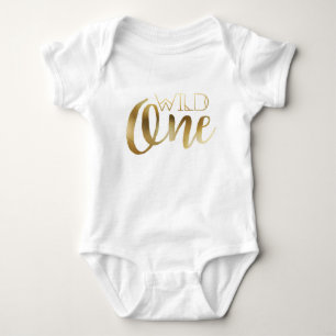 Bohemischer Chic-wilde Stammes- Goldfolie Baby Strampler