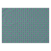 Bohemischer Damast in Peacock Blue Aquamarin Lila Tischdecke (Vorderseite (Horizontal))