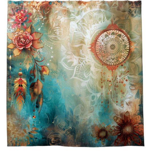 Bohemischer Duschvorhang (Vorderseite)