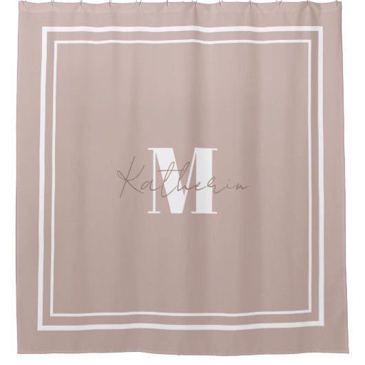 Bohemischer Duschvorhang Farbe CDB3AC (Vorderseite)