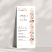 Bohemischer Empfang Party Boho Floral Wedding Programm