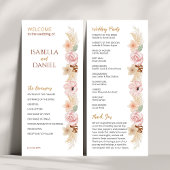 Bohemischer Empfang Party Boho Floral Wedding Programm
