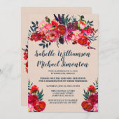 Bohemischer Empfang zur Entfaltung der Blume Einla Einladung (Vorne/Hinten)