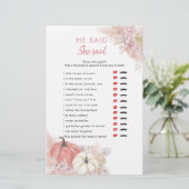 Bohemischer Fall der Liebe Pumpkin, sagte er (Stehend Vorderseite)