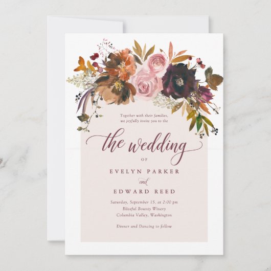 Bohemischer Fall Einladung (Vorderseite)