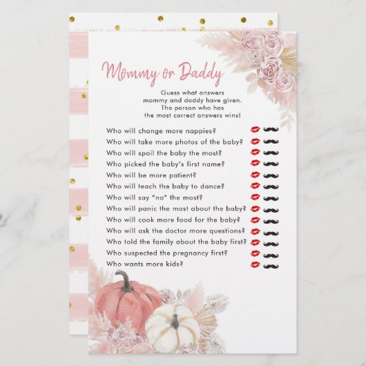 Bohemischer Fall in der Liebe Pumpkin Mommy oder D (Vorne/Hinten)