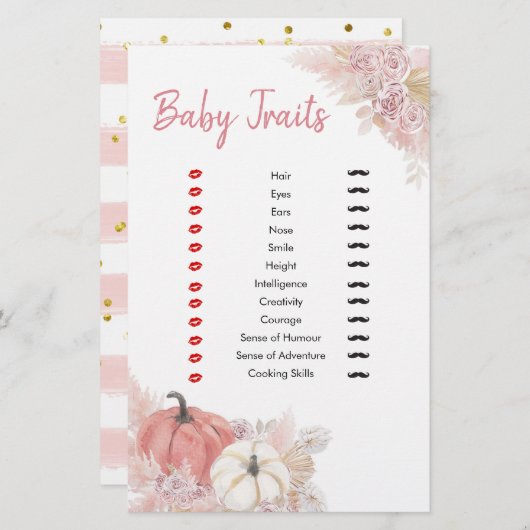 Bohemischer Fall in Liebe Pumpkin Baby Tracks (Vorne/Hinten)