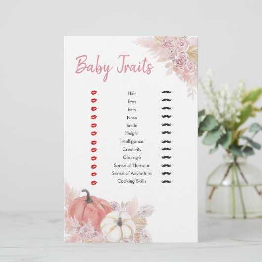 Bohemischer Fall in Liebe Pumpkin Baby Tracks (Stehend Vorderseite)