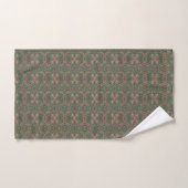 Bohemischer Fall Leaf Grüne Nahtlose Muster Badhandtuch Set (Handtuch)