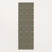 Bohemischer Fall Leaf Grüne Nahtlose Muster Yogamatte (Rückseite)