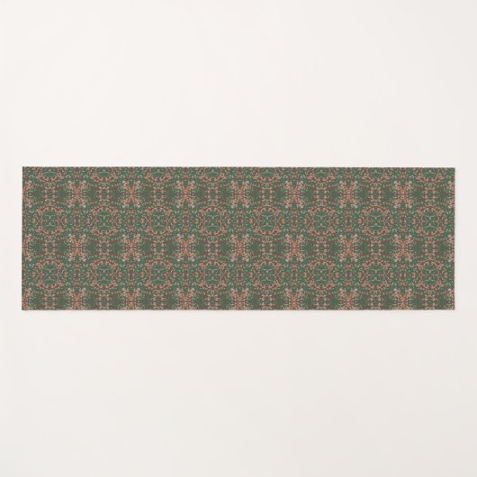 Bohemischer Fall Leaf Grüne Nahtlose Muster Yogamatte (Vorderseite (Horizontal))