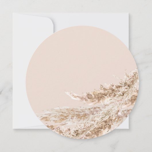 Bohemischer Fall Pampas Grass Save the Date (Rückseite)