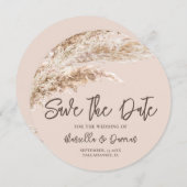Bohemischer Fall Pampas Grass Save the Date (Vorne/Hinten)