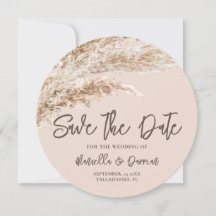 Bohemischer Fall Pampas Grass Save the Date