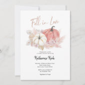 Bohemischer Fall von Liebe Pumpkin Brautparty Einladung (Vorderseite)