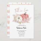 Bohemischer Fall von Liebe Pumpkin Brautparty Einladung (Vorne/Hinten)