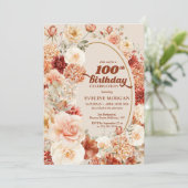 Bohemischer, farbenfroher Fall blumenweise 100. Ge Einladung (Stehend Vorderseite)