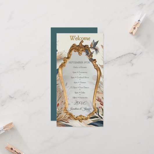 Bohemischer Farbmix und Thema Blume (Vorderseite/Rückseite Beispiel)