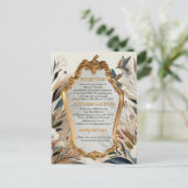 Bohemischer Farbmix und Thema Blume Ankündigungspostkarte (Stehend Vorderseite)