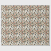 Bohemischer Farbmix und Thema Blume Geschenkpapier (Flach)