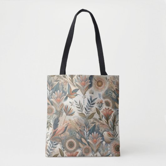 Bohemischer Farbmix und Thema Blume Tasche (Vorderseite)