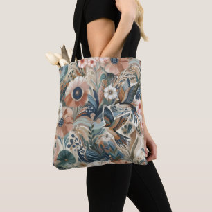Bohemischer Farbmix und Thema Blume Tasche