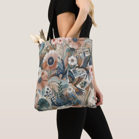 Bohemischer Farbmix und Thema Blume Tasche (Von Nahem)