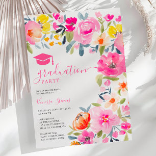 Bohemischer, fett blühender Abschluss Einladung