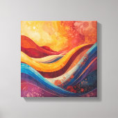 Bohemischer Fluss - Abstrakte Wave-Kunst drucken Leinwanddruck (Vorderseite)