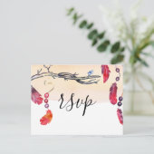 Bohemischer freier Geist Hochzeit rsvp Postkarte (Stehend Vorderseite)