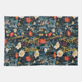 Bohemischer Frühlingsflorendruck Geschirrtuch (Horizontal)