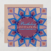 Bohemischer Geburtstag / besondere Einladung (Vorne/Hinten)