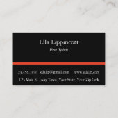 Bohemischer Geist Abstrakt Visitenkarte (Rückseite)